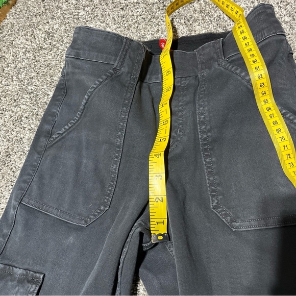 SPANX Stretch Twill Ankle Cargo Pants sz S Petite Gray Pull On 20311Q Pockets - Picture 4 of 12